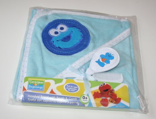 Sesame Street Hooded Blanket Blue(COOKIE MONSTER)