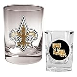 NFL New Orleans Saints Rocks Glass and Shot Glass Set