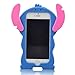 iPhone 6 Plus Case,iPhone 6 Plus Stitch Gel Case,Tribe-Tiger 3D Cartoon Stitch&Lilo pink Ears Silicon Gel Rubber Case Cover Skin for Apple iPhone 6 Plus 5.5 inch(A Blue Stitch)