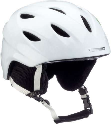 GIRO Kinder Helm G9 Jr., white/green blossoms, M (55.5-59 cm), 240027018_