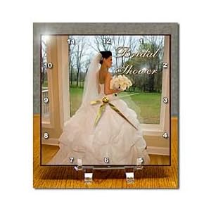 Bridal Shower - 6x6 Desk Clock