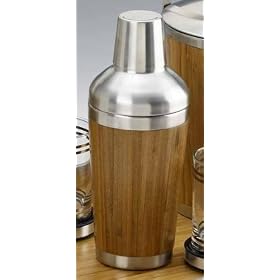 Click here to buy Kraftware 80019 Madera Bamboo 32 Ounce Cocktail Shaker with Stainless Liner by Kraftware.