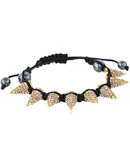 Very Me Crystal Spikes Cord Braded Bracelet, 7"