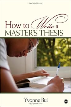 A GUIDE TO WRITING YOUR MASTERS DISSERTATION