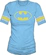 DC Comics Batman Batgirl Logo Raglan Juniors' Blue T-shirt
