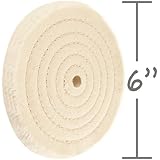 Premium 6" Sewn Cotton Power Buffing Polishing Wheel 1/2" Arbor Hole
