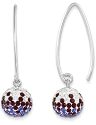 Sterling Silver Swarovski Elements Buffalo Spirit Ball Earrings