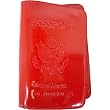 Lipstick Red Patent Leather Solid Colors Baekgaard Leather Brights embossed passport holder