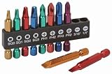 ABC Products" - 10 Piece 2 Inch ~ Screwdrive Hex Assorted Driver Bit Set (Color-Coded)