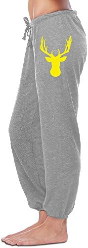 Rebirth Women's Long Angle Deer Cotton Sweatpants Ash L