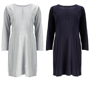 2 Pack Maternity Long Sleeve T-Shirt Nightdresses