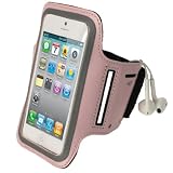 igadgitz Pink Reflective Anti-Slip Neoprene Sports Gym Jogging Armband for New Apple iPhone 5 Cell Phone 4G LTE