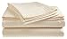 Crystal Trading 4-Piece Bed Sheet Set - Dobby Stripe - 100% Cotton Sateen - 400 Thread Count (Twin, Ivory)
