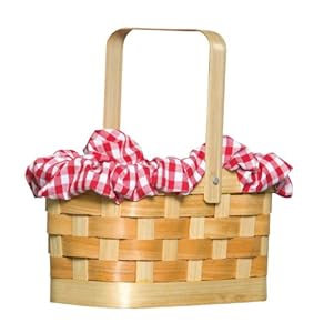 Rasta Imposta Gingham Basket, Red, One Size