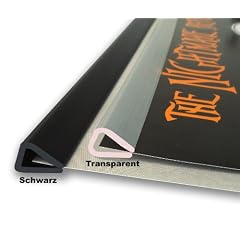 Posterleisten 62cm Schwarz 1 Paar =2 St. Kunststoff H�nger mit 2 �sen 620x10mm
