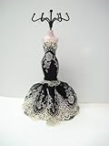 Black Strapless Mermaid Lace Dress Mannequin Jewelry Stand