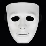 White Mask thicken Full Face Theatrical Men Hip-Hop Halloween Mask Picture