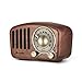 Vintage Radio Retro Bluetooth Speaker- Greadio Walnut Wooden FM Radio with Old Fashioned Classic Style, Strong Bass Enhancement, Loud Volume, Bluetooth 4.2 Wireless Connection, TF Card & MP3 Player