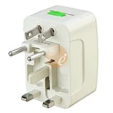 Insten Universal World Wide Travel Charger Adapter Plug, White - by eForCit ....