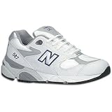  : New Balance Women's W587 Running Shoe,White/Navy,5 D