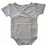 Baby Bambu Natural Short Sleeve Kimono Bodysuit - Blue, 6-12 Months