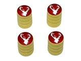 Deer - Hunting Hunter Tire Rim Valve Stem Caps - Yellow