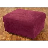 Stretch Suede Ottoman Cover