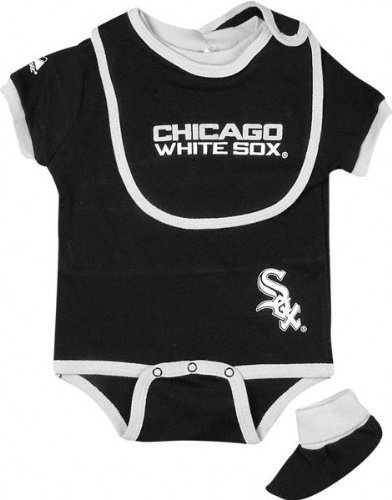 Chicago White Sox Baby Bib and Bootie Creeper Set