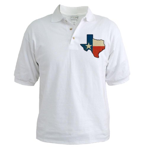 Artsmith, Inc. Golf Shirt Texas Flag Texas Shaped 