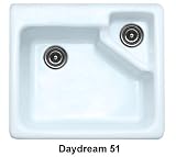 CorStone 11351 Daydream Quidnick Quidnick Single Bowl Self Rim Kitchen Sink with Disposal Chamber and 3 Faucet Holes 113