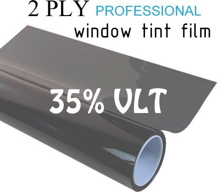 30" x 10' FT Roll 35% Window Tint 2 Ply Professional Dark Charcoal Tint Film Bulk Self Adhesive