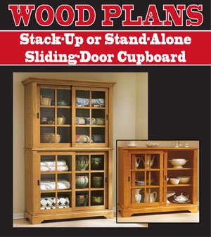 SLIDING DOOR CUPBOARD WOODWORKING PAPER PLAN PW10051