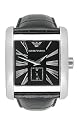 Emporio Armani Men's Black Leather Strap Watch