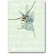 Happy Mother's Day with Forget-Me-Not-Fairy - 5" x 7" Vellum Overlay Mother's Day Greeting Card