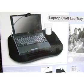 Brand New black Laptop Computer Lap Tray Cushion Table With Light