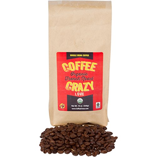 CoffeeCrazy Premium USDA Organic, Fair Trade Colombian whole Bean Coffee (Whole Coffee Beans) - 12 oz