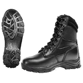 Black Leather & Mesh Tactical Motorcycle Boot - Leatherbull (Free U.S. Shipping)