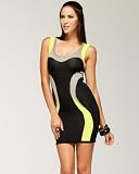 bebe Hourglass Wave Sweater Dress