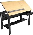 Versa Vision Drafting Table 60''x30" - Black Frame, Maple Surface