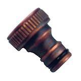 蛇口 部品 立水栓/水栓柱に蛇口先端金具 ホースアダプター ブロンズ