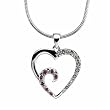 White Gold Journey of Motherhood Diamond and Pink Sapphire Pendant