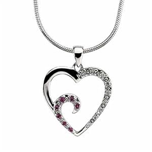 White Gold Journey of Motherhood Diamond and Pink Sapphire Pendant