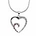 White Gold Journey of Motherhood Diamond and Pink Sapphire Pendant