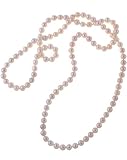 White Pearl Endless Necklace, 7.5-8mm, 36