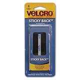 Velcro(R) Brand Sticky Back(R) Tape 3/4"X3-1/2" 4/Pkg - Black