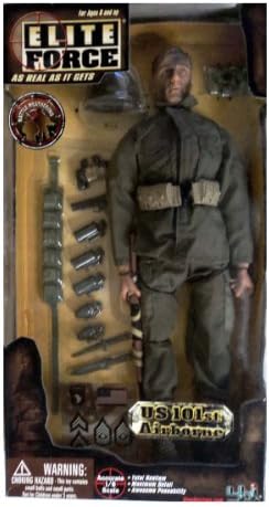 WWII ELITE FORCE 1/6 SCALE US 101ST AIRBORNE SOLDIER WITH BATTLE WEATHERING
