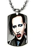 Marilyn Manson Color Dogtag Necklace w/Chain and Giftbox