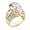 18K Rose Gold Kunzite, Paraiba & Diamond Ring