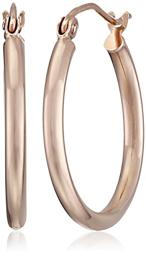 14k Rose Gold 2mm Tube Hoop Earrings (.75