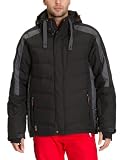 Killtec 19094  Unisex/Herren Daunenjacke mit abzipbarer Kapuze Frenco, schwarz/anthrazit (200), S